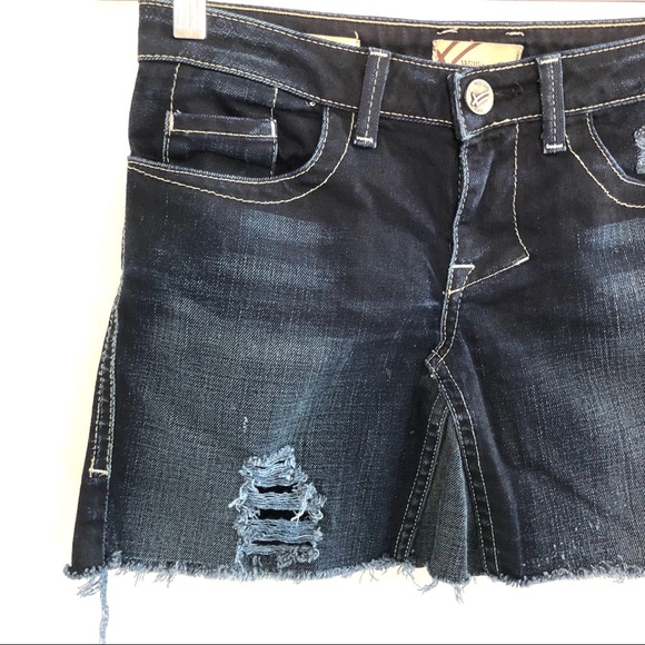 William Rast Jerri Dark Rinse Upcycle Mini Skirt - Picture 7 of 14